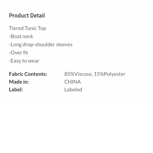 164 $20 auction start❤️Pretty tiered boatneck tunic top - Picture 7 of 7